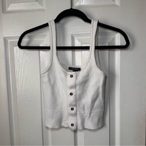 Forever 21 white ribbed crop top 
size small